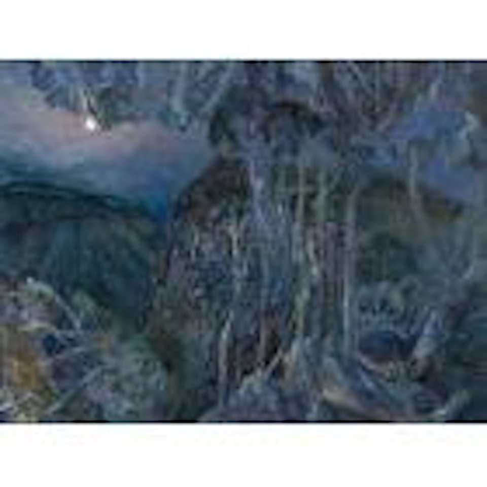 Purling Brook Gorge, moonlight by William Francis Robinson