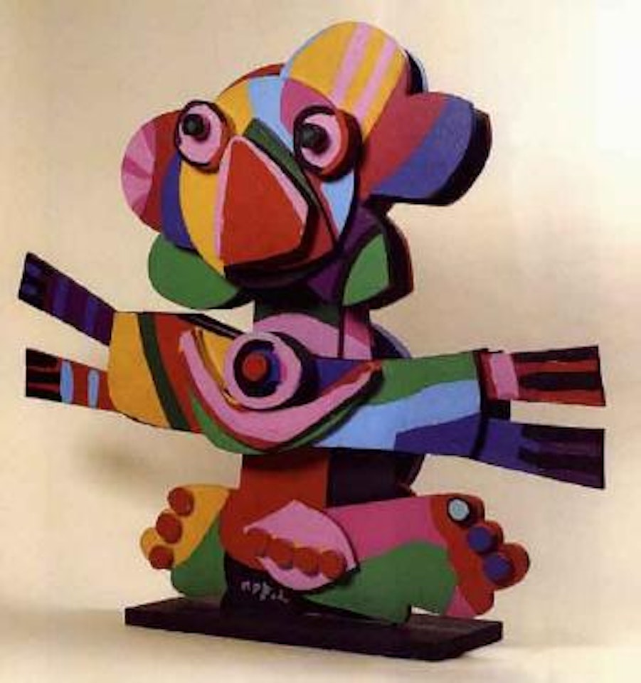 Circus series, flower clown by Karel Appel