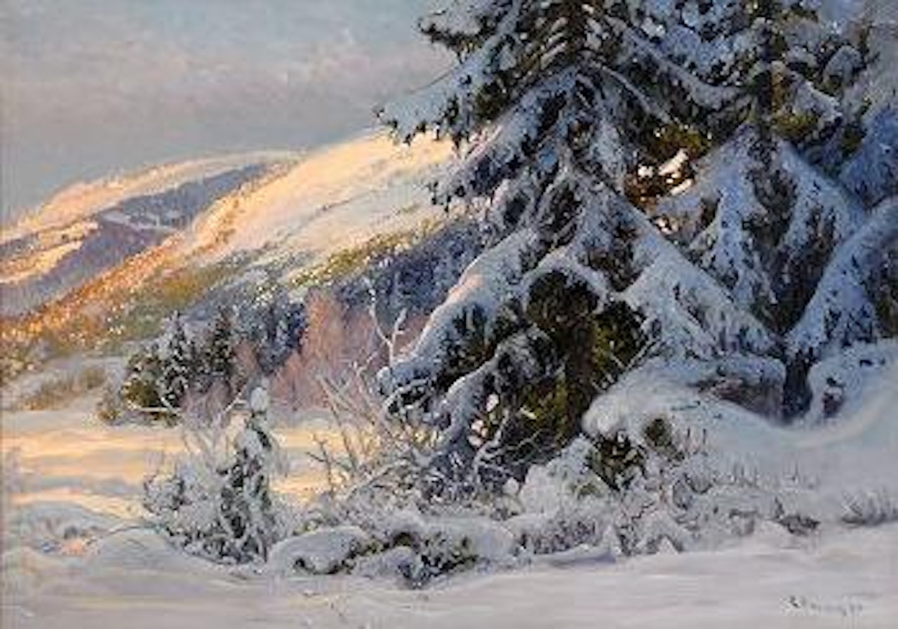 Northern landscape, winter by Carl Brandt