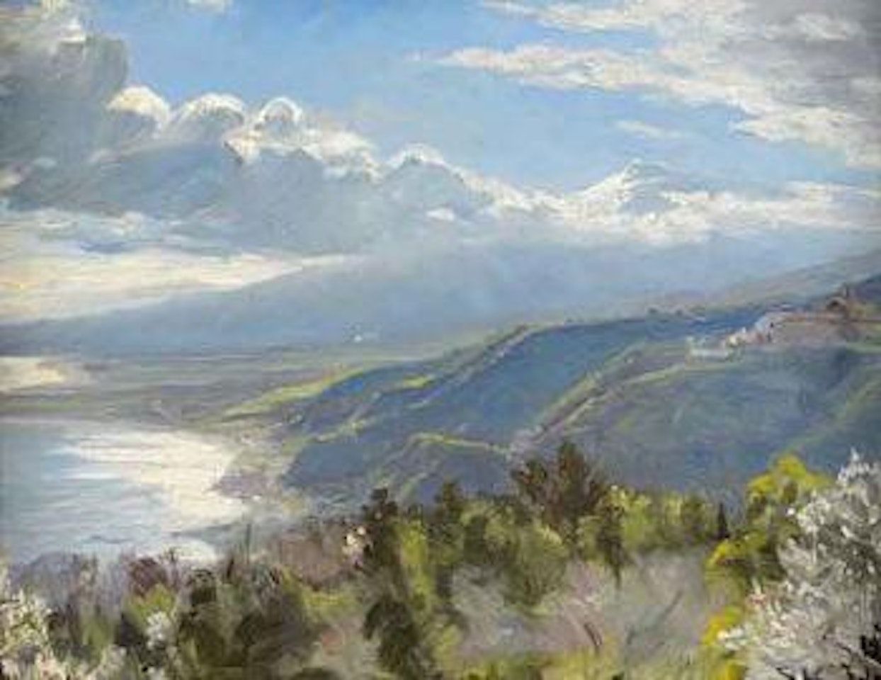 Coastal landscape, Taormina, Sicily by Peder Severin Kröyer