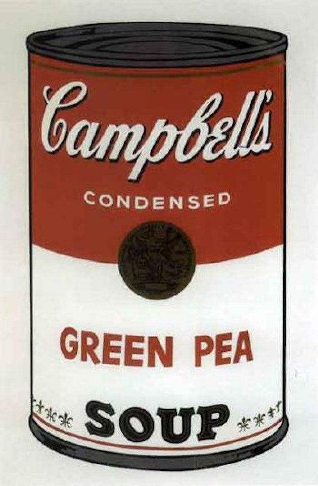 Green pea soup from Campbell's soup I by Andy Warhol