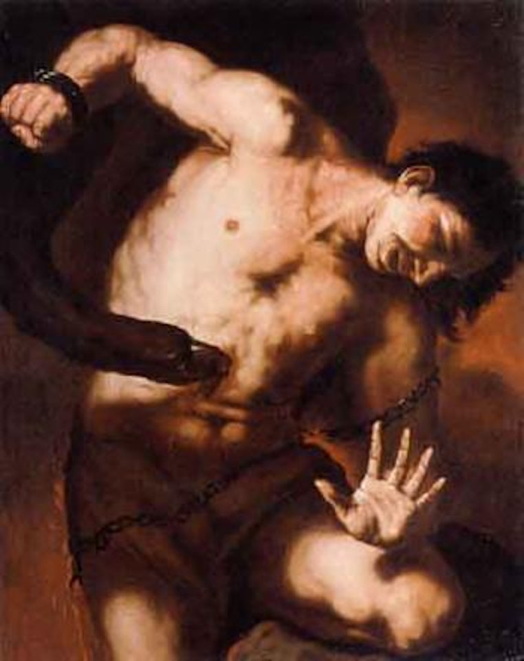 Prometeus eaten by the eagle by Circle of Luca Giordano