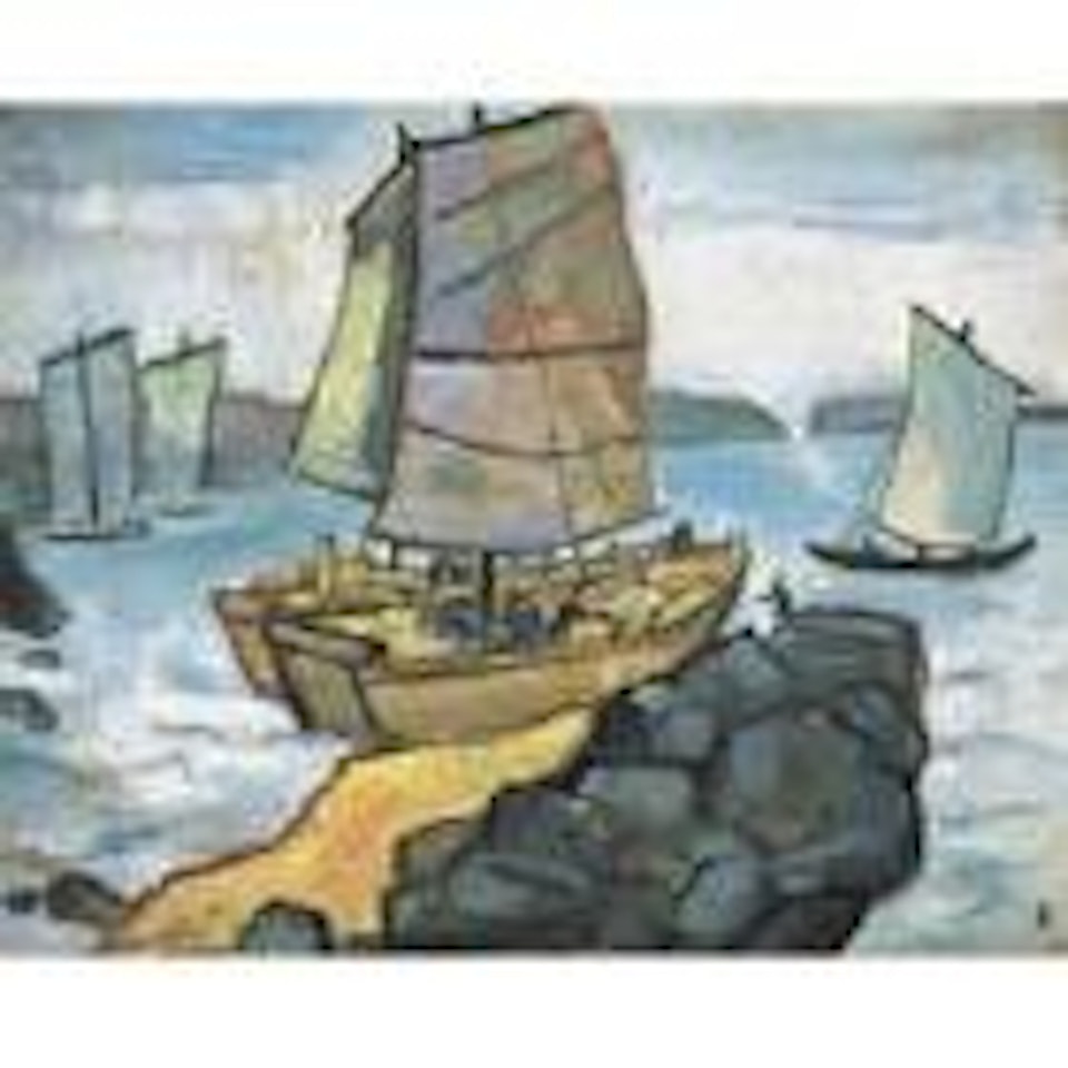 Blocking the sea with rocks at Zhanjiang by Guan Liang