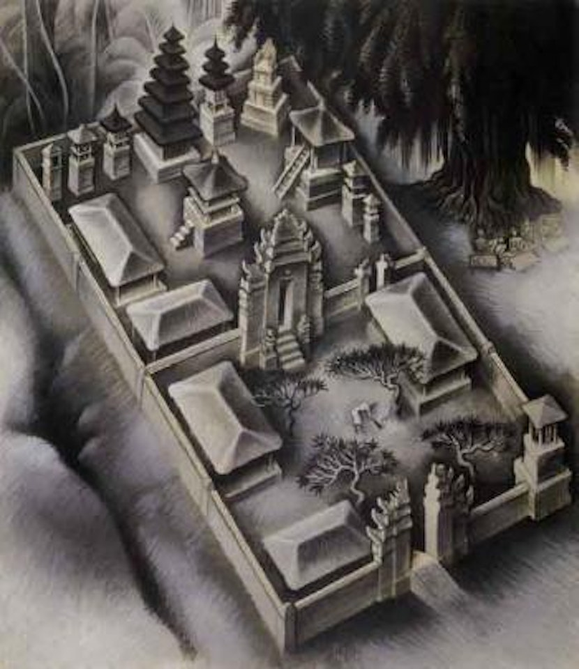 Typical Balinese temple by Miguel Covarrubias