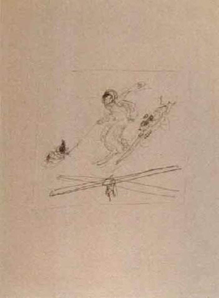 The skiers by Norman Rockwell