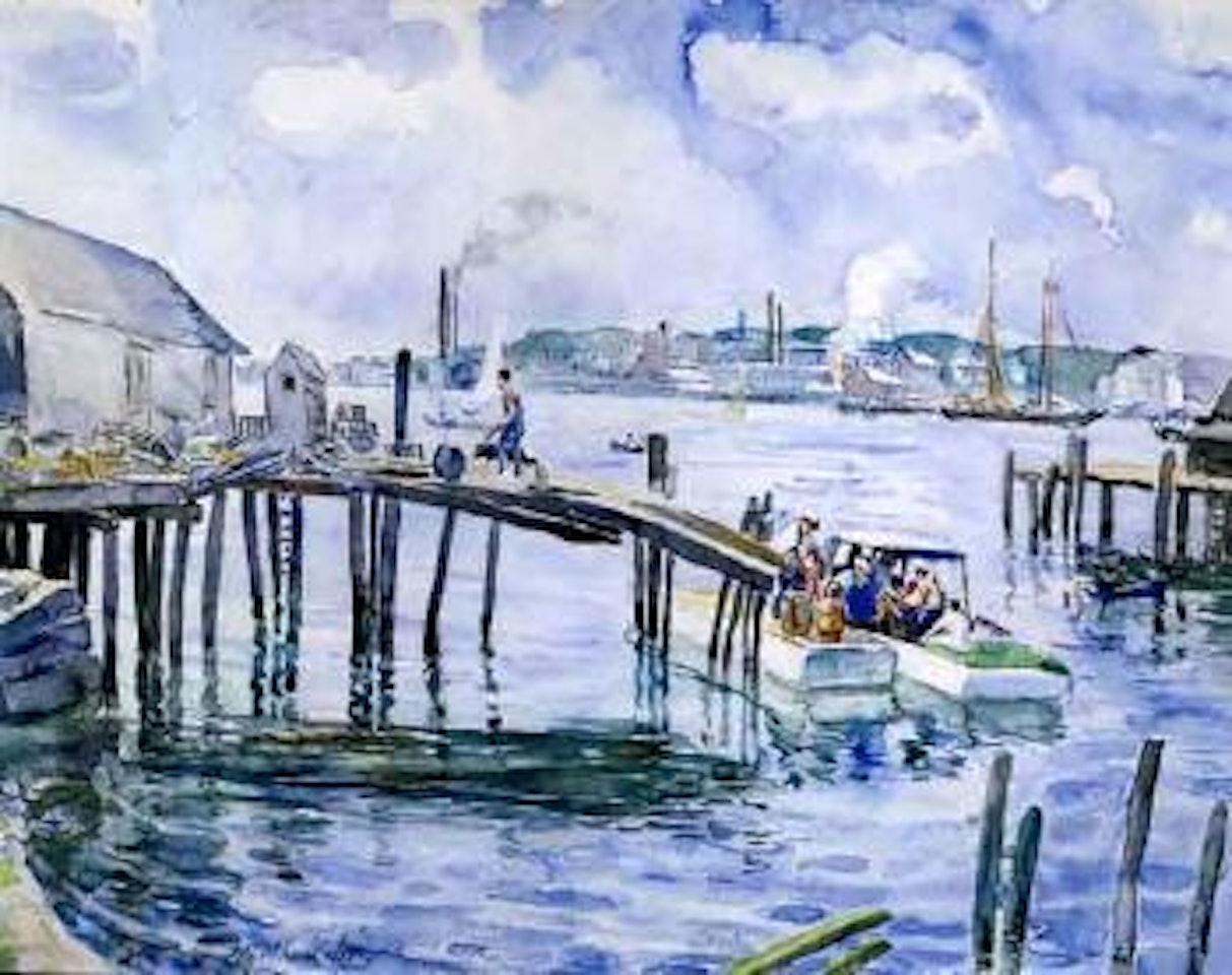 On the pier by Edward Cucuel