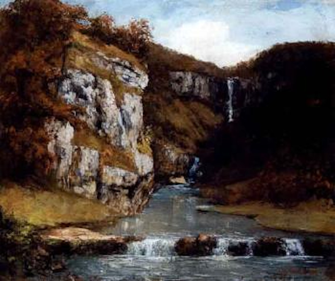 The waterfall by Gustave Courbet