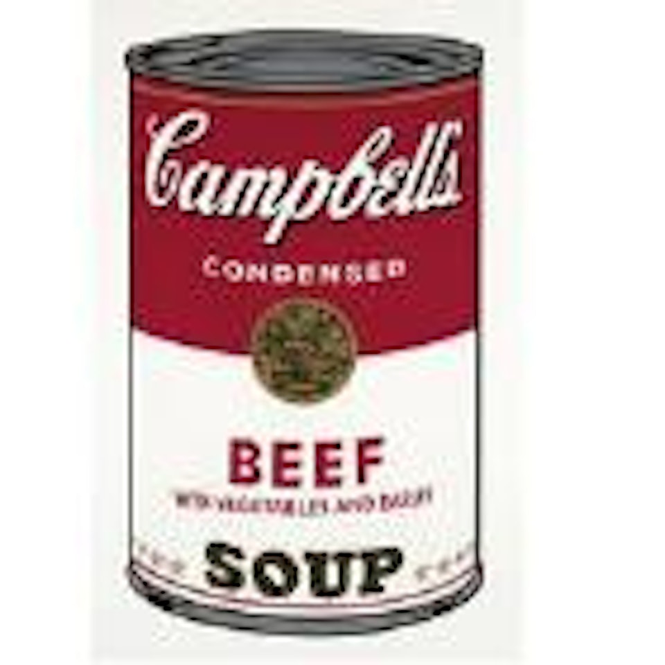 Campbell's Soup I, Beef with Vegetables and Barley by Andy Warhol