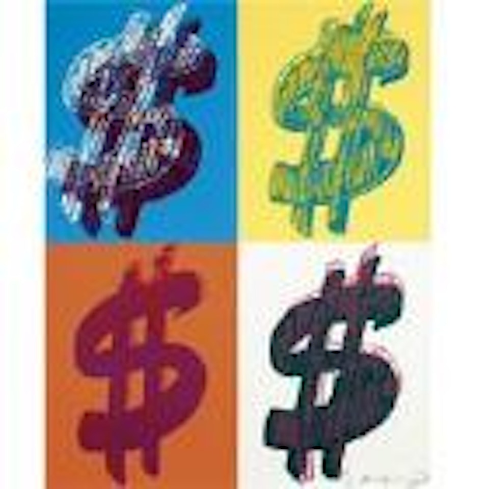 Dollar quadrant by Andy Warhol