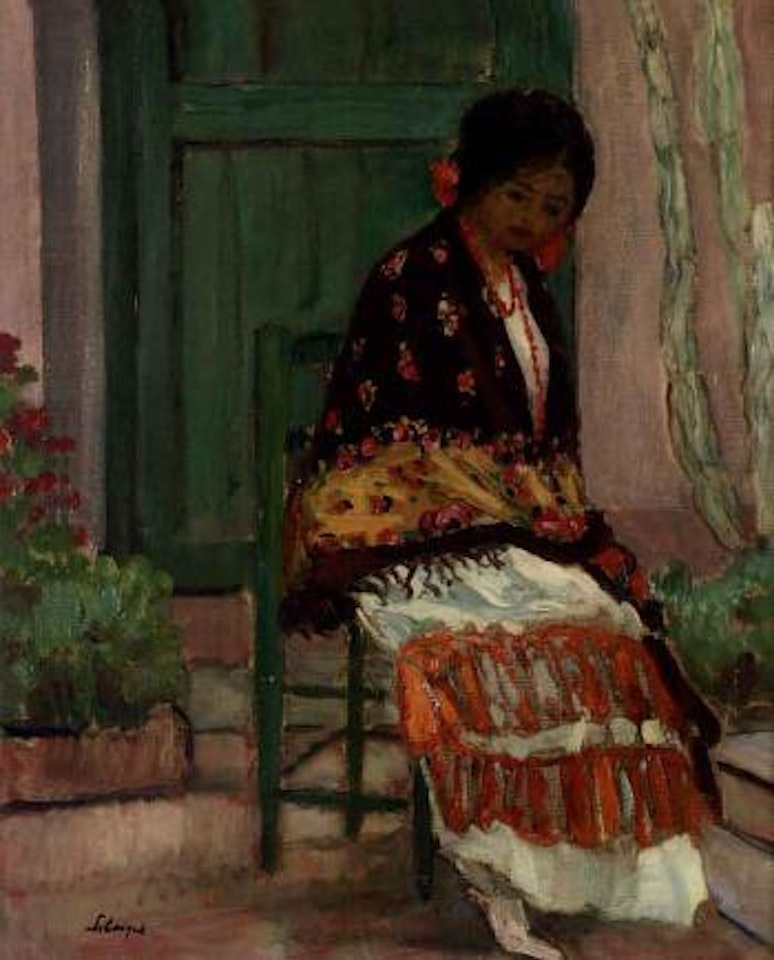 Femme au chale fleuri by Henri Lebasque