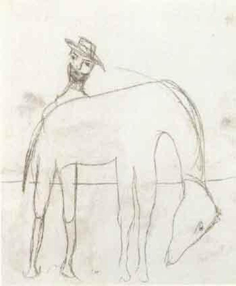 Figure and horse by Sidney Nolan
