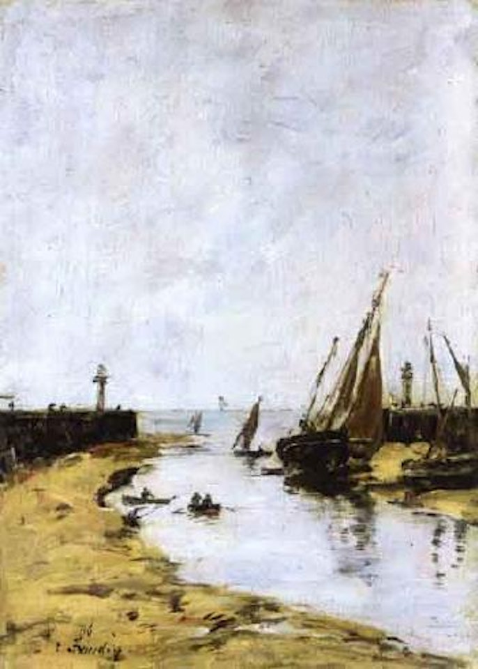 Trouville, maree basse by Eugène Boudin