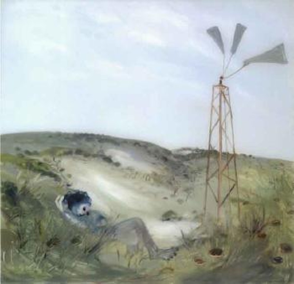 Figure and windmill by Arthur Merric Bloomfield Boyd