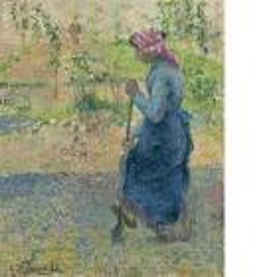 Paysanne bechant by Camille Pissarro