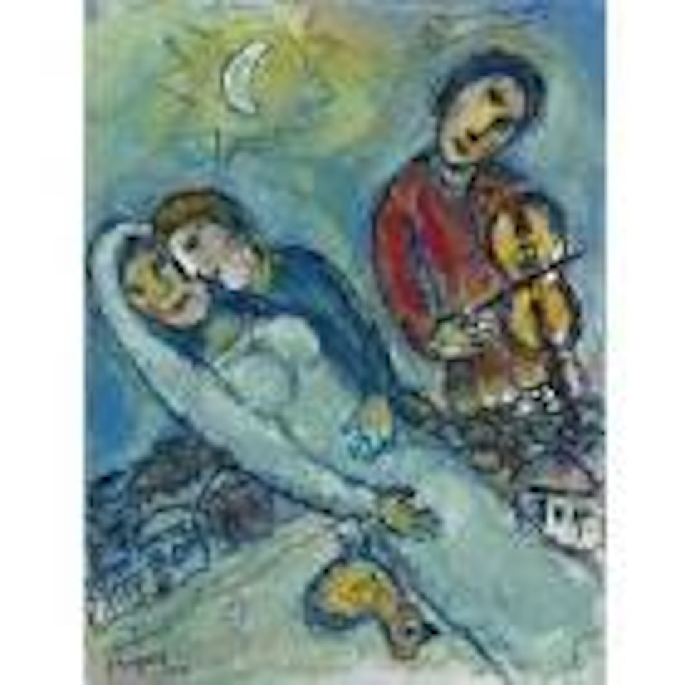 Fiances au violoniste by Marc Chagall
