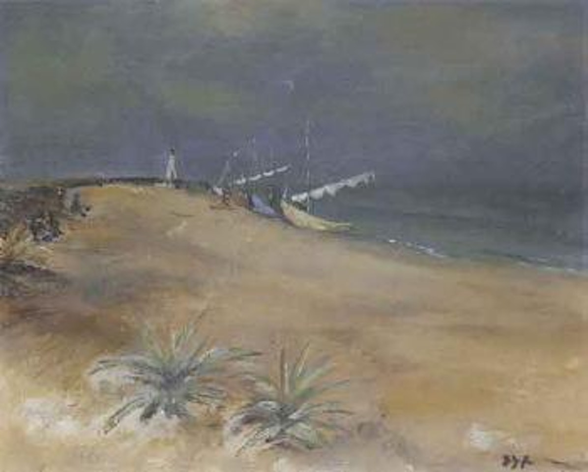 Bateaux sur la plage by Marcel Dyf