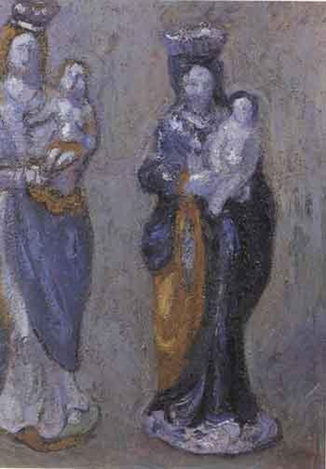 Statuette en faience by Gustave Loiseau