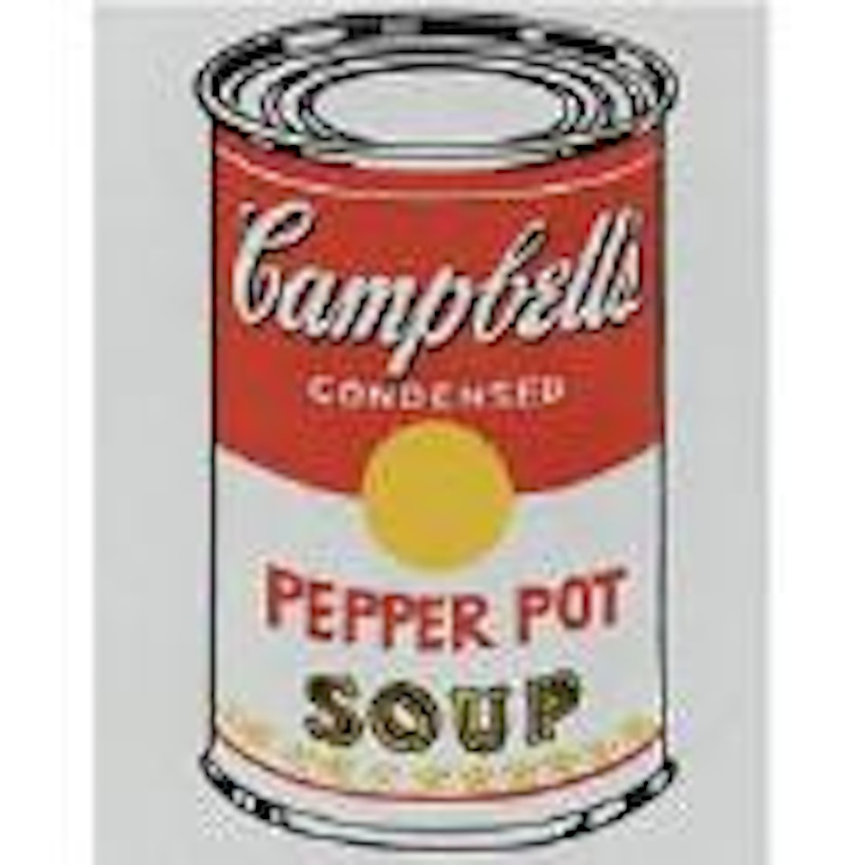 Campbell's soup can, pepper pot by Andy Warhol