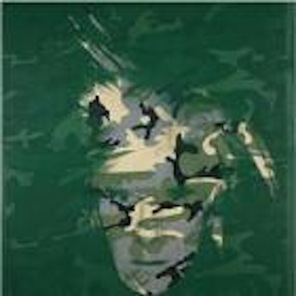 Self-portrait, green camouflage by Andy Warhol