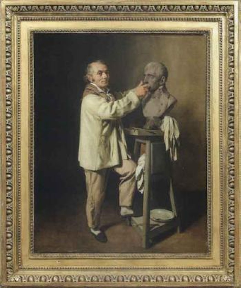 Houdon modelant le buste de Bonaparte by Louis-Leopold Boilly