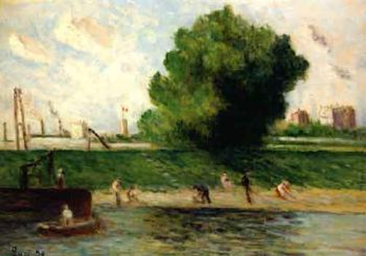 Banlieue Parisienne, bord de Seine by Maximilien Luce