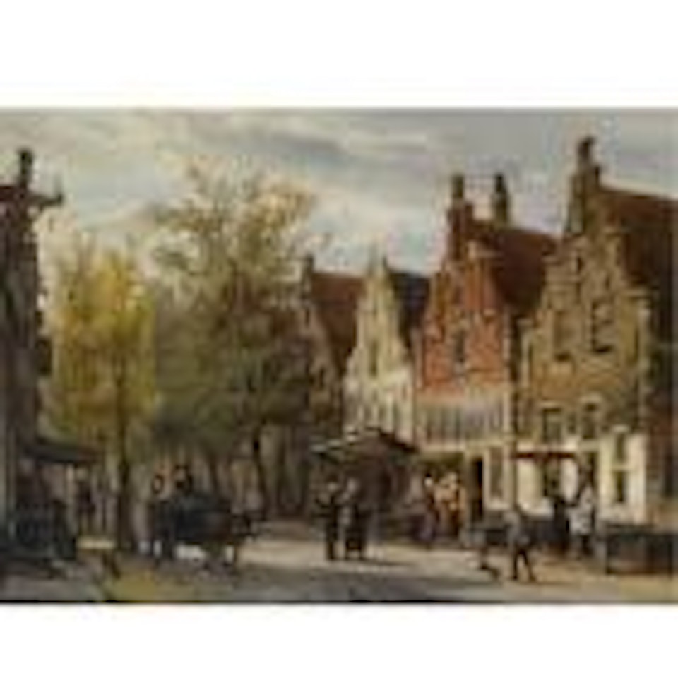 View of the Westerstraat, Enkhuizen by Cornelis Springer