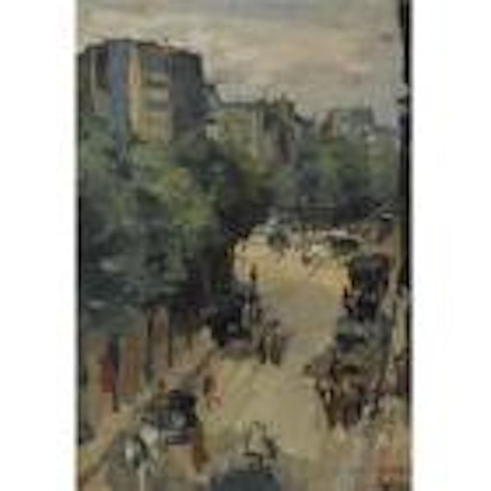 Street scene in Paris by Isaac Israels