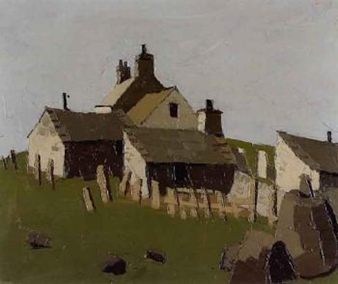 Anglesey farm cottages by Kyffin Williams