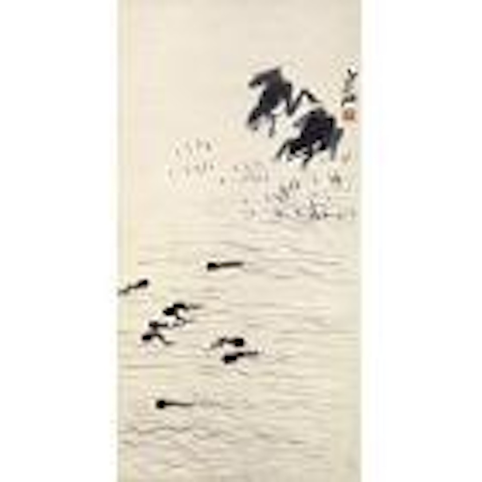 Frog and tadpole by Qi Baishi