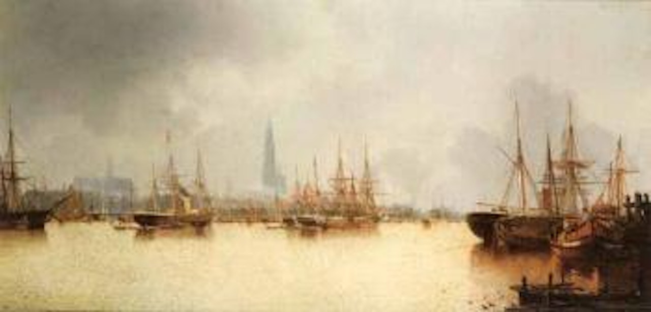 La rade d'Anvers by Jean Baptiste Henri Durand-Brager