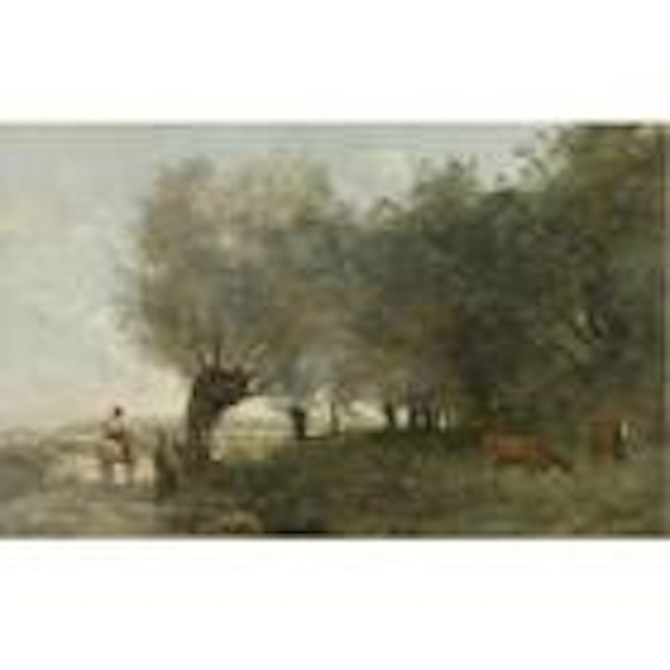 Les saules a la Pointe de L'ile by Jean Baptiste Camille Corot