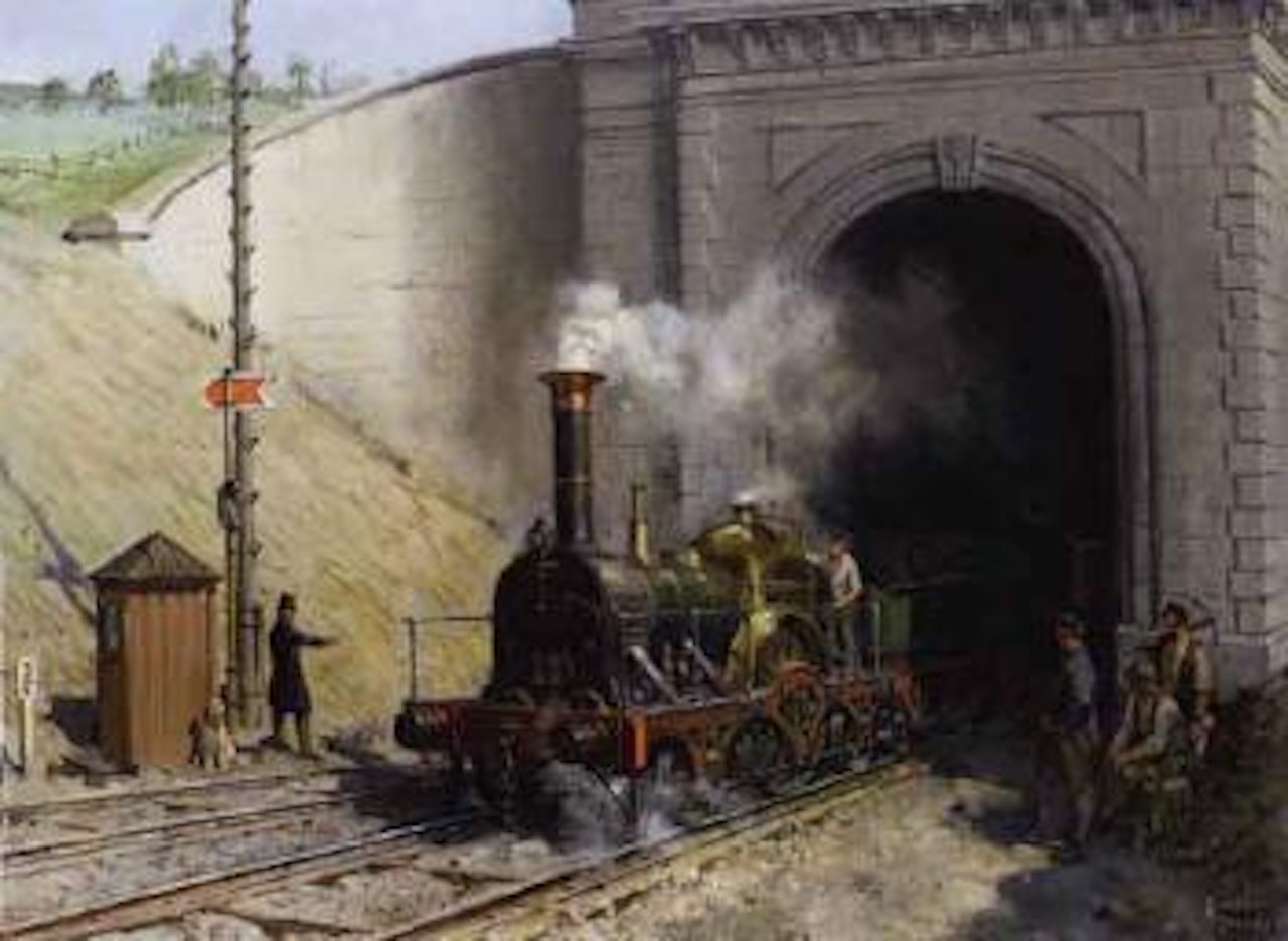 Firefly leaving Box Tunnel, Great Western Railway by Terence Cuneo