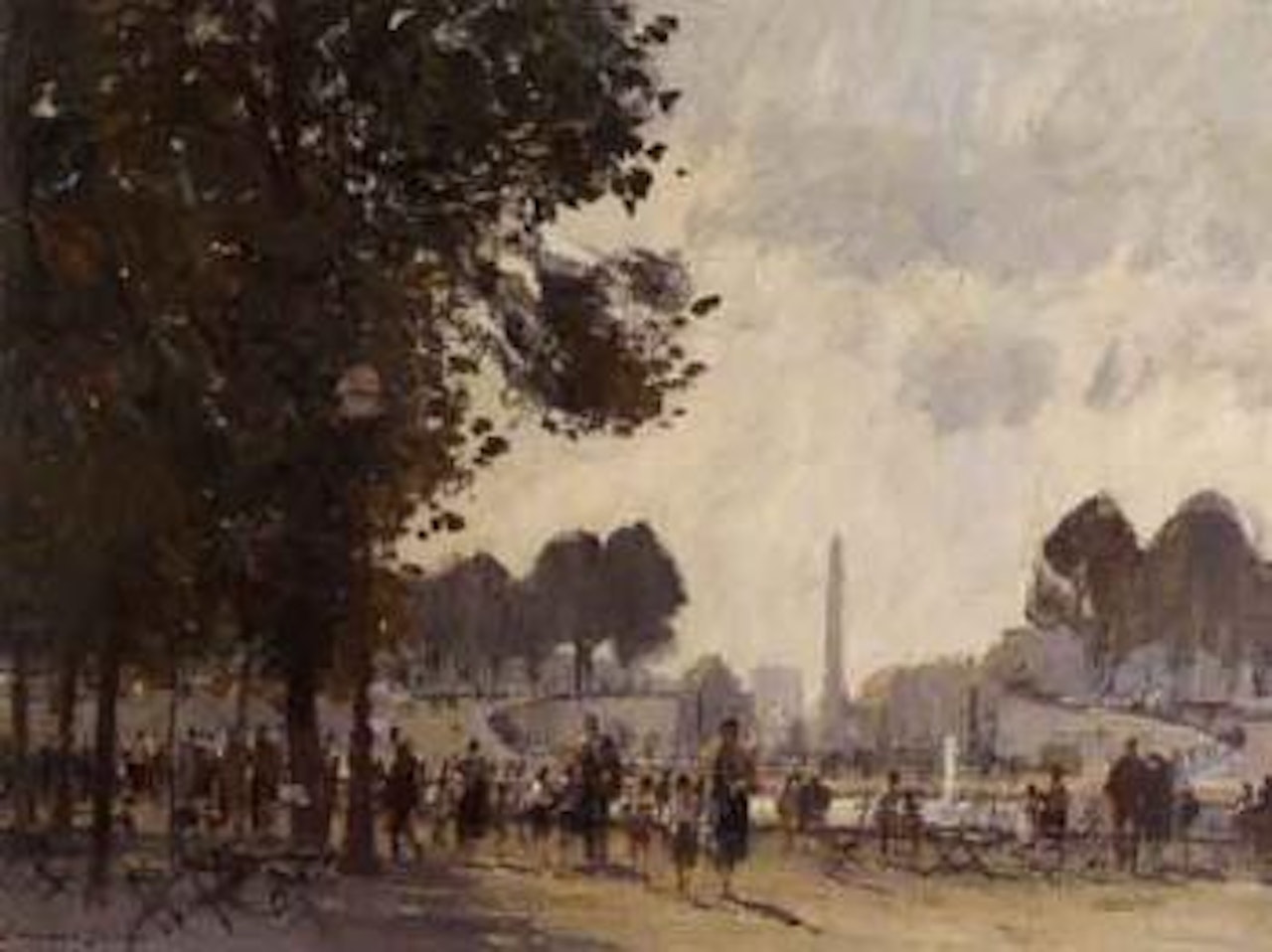Evening, Tuileries Gardens, Paris by Edward Seago