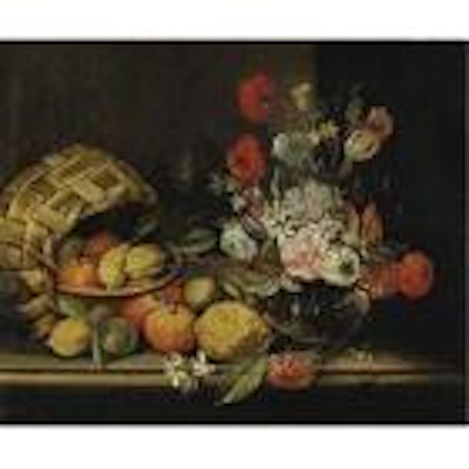 Still life with basket by Neapolitan School