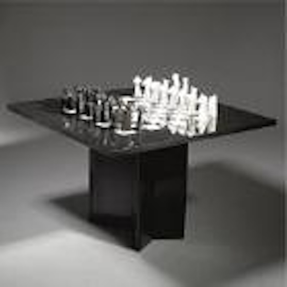 Chess set and board by Alicia Penalba