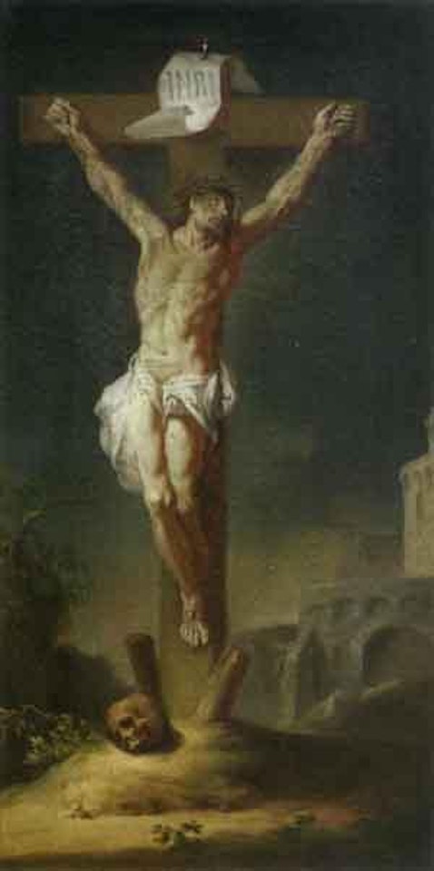 Christ on the cross by Januarius Johann Rasso Zick