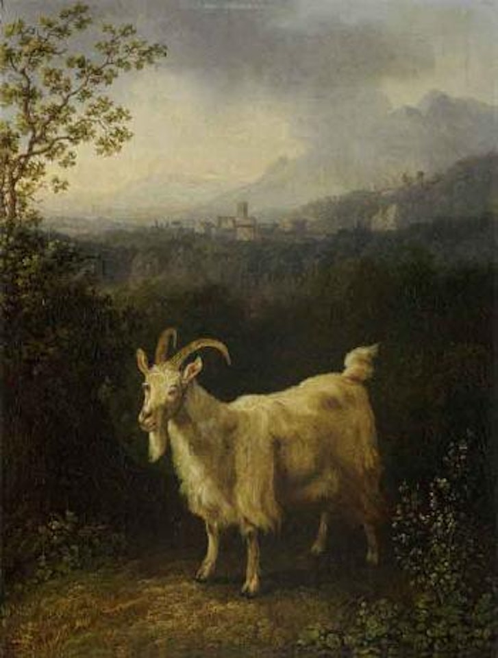 Goat in mountainous landscape by Jacob Philipp Hackert