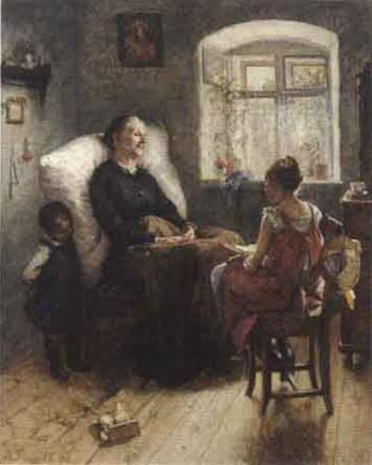 Afternoon with grandma by Broncia Koller-Pinell