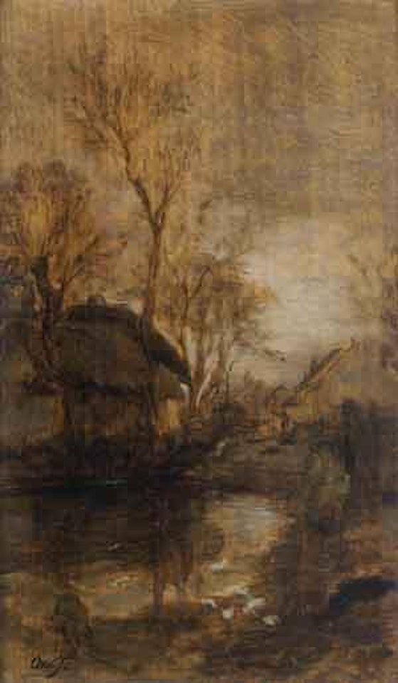 Landscape with stream by Olga Wisinger-Florian