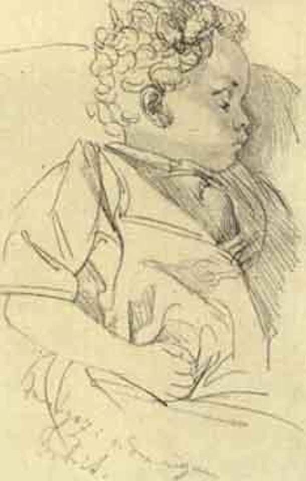 Sleeping boy by Adolph Menzel