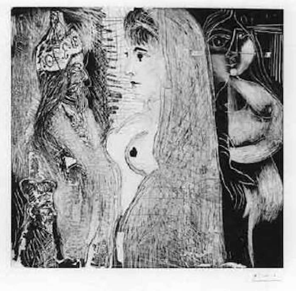 David, Bethsabee et le prophete Nathan by Pablo Picasso