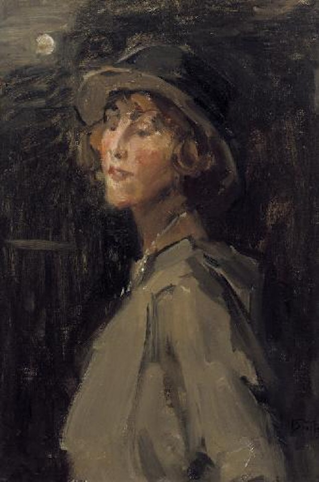 Lady in grey by Isaac Israels