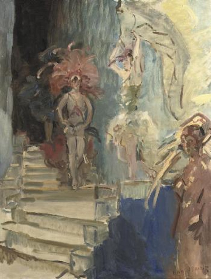 Revue girls at Scala, The Hague by Isaac Israels