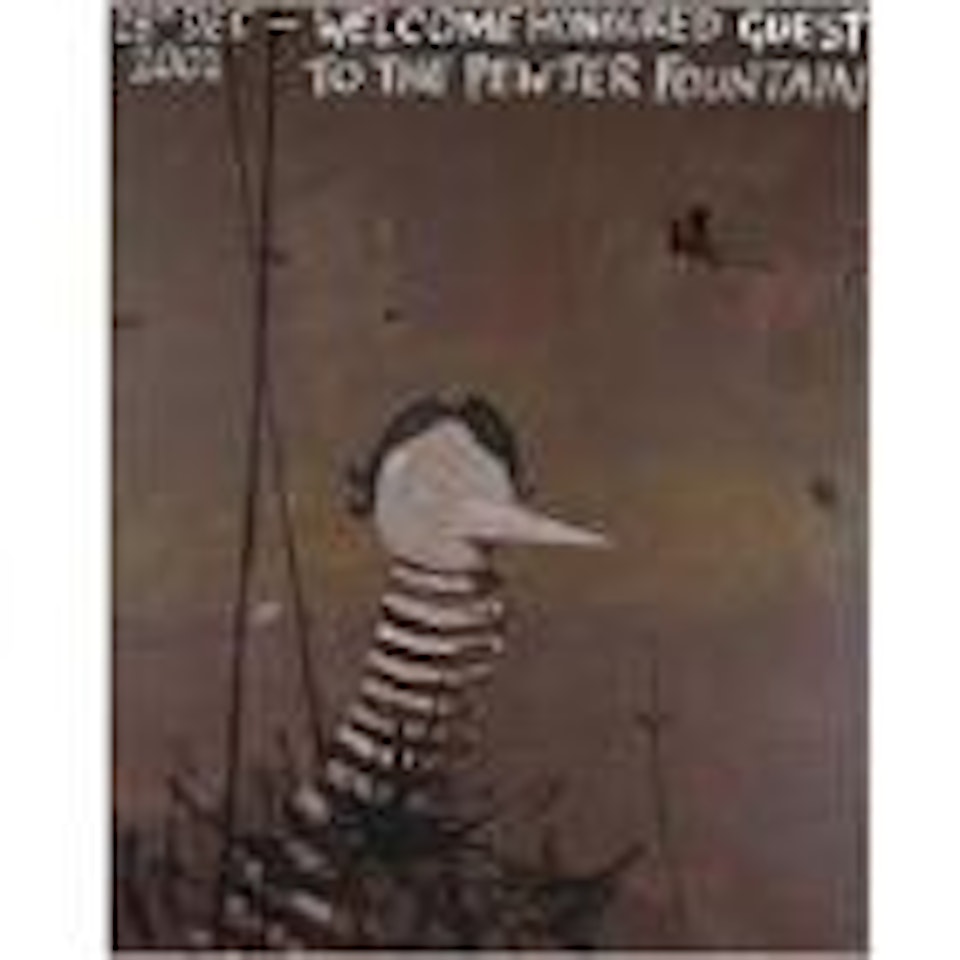 Studio Wall Drawing: Welcome Honoured Guest to the Pewter Fountain by Keith Tyson