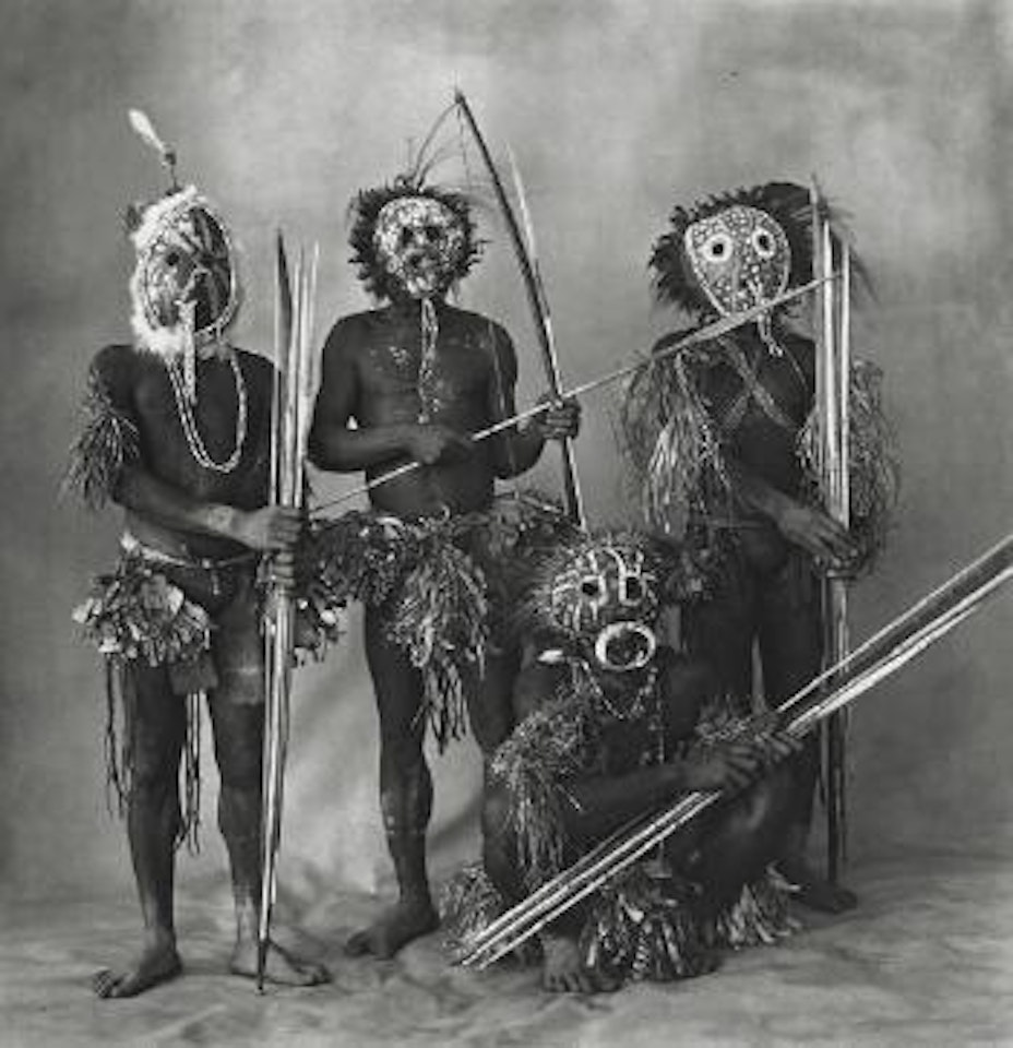 Four Unggai Warriors, New Guinea by Irving Penn