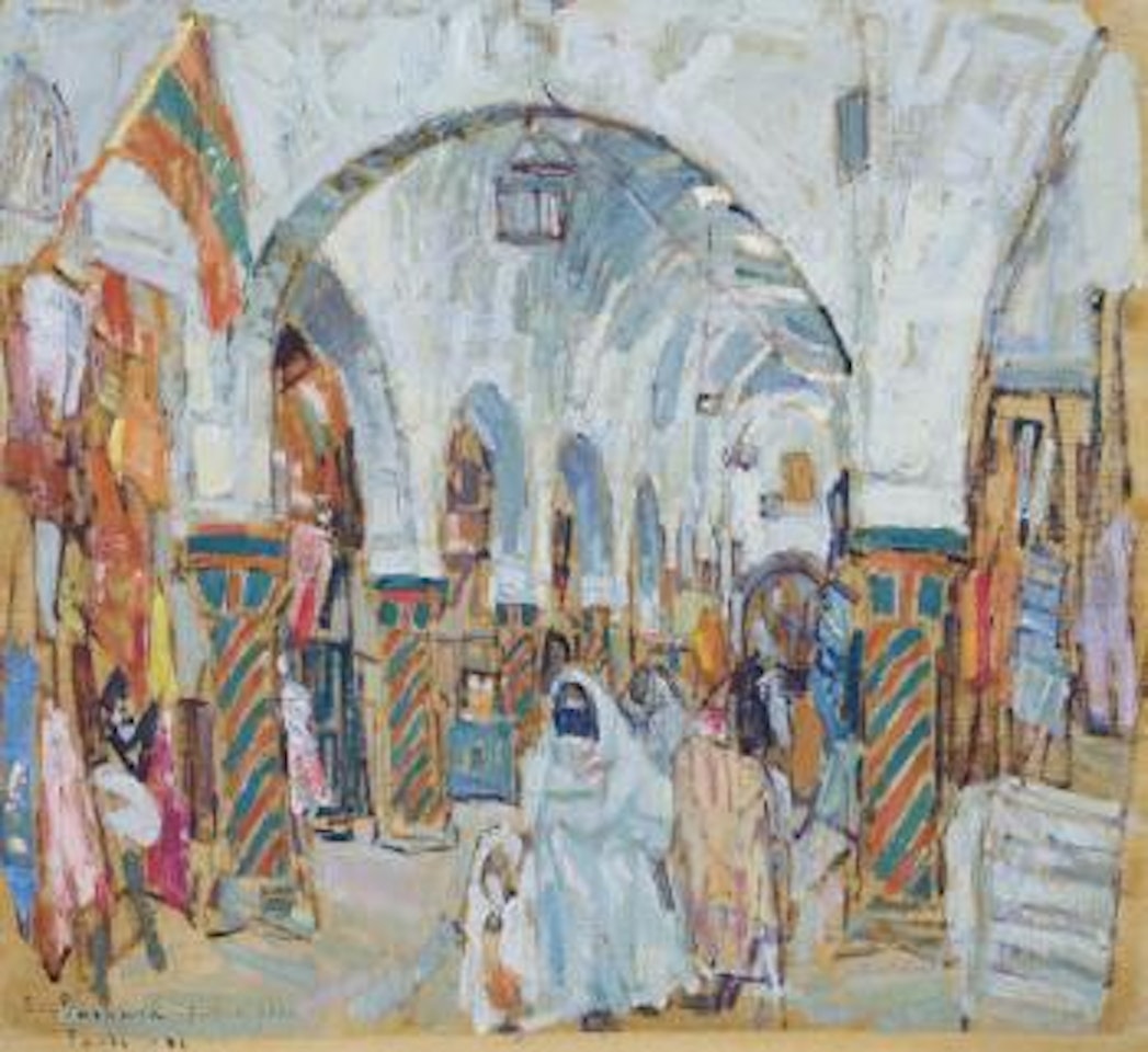 Souks in Tunis by Leon Gaspard