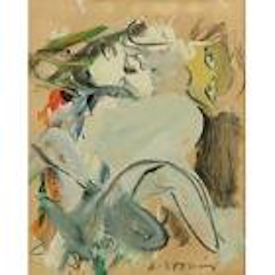 Woman in landscape by Willem de Kooning