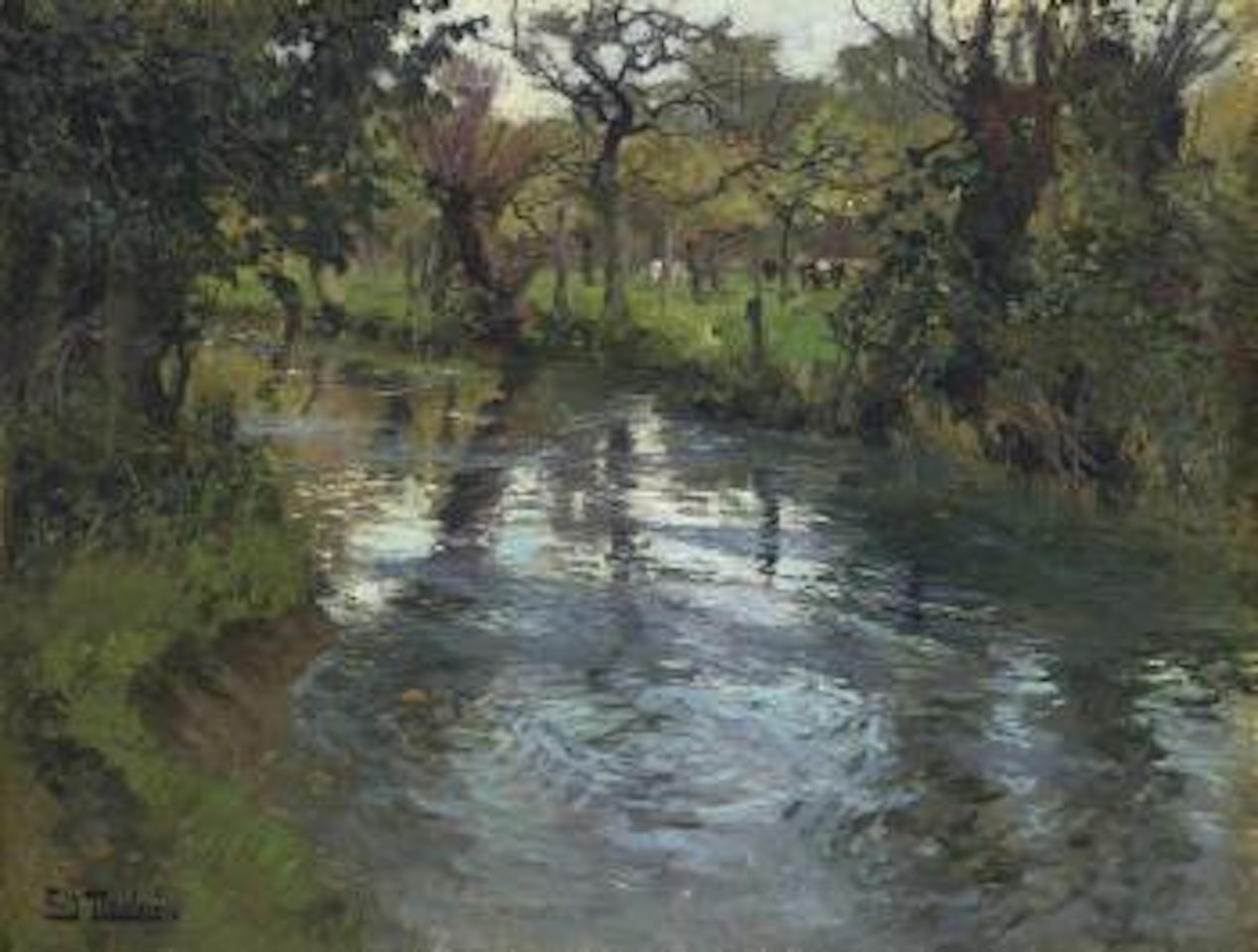On the Banks by Fritz Thaulow