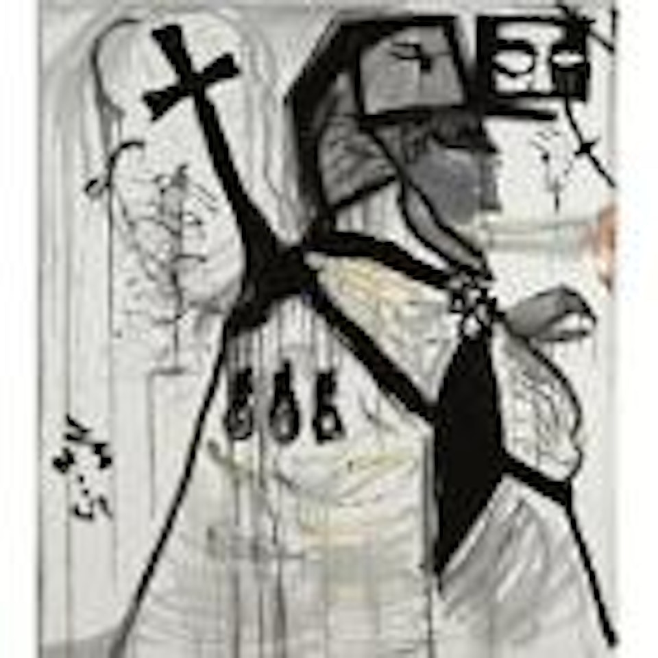 Der Suppensoldat 'Zunge raus' spricht zu euch Sauen by Jonathan Meese