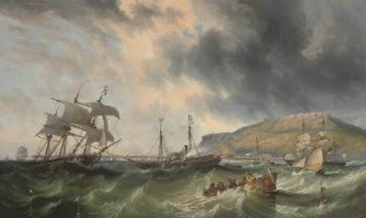 The great breakwater at Portland, Dorset, under construction by John Wilson Carmichael